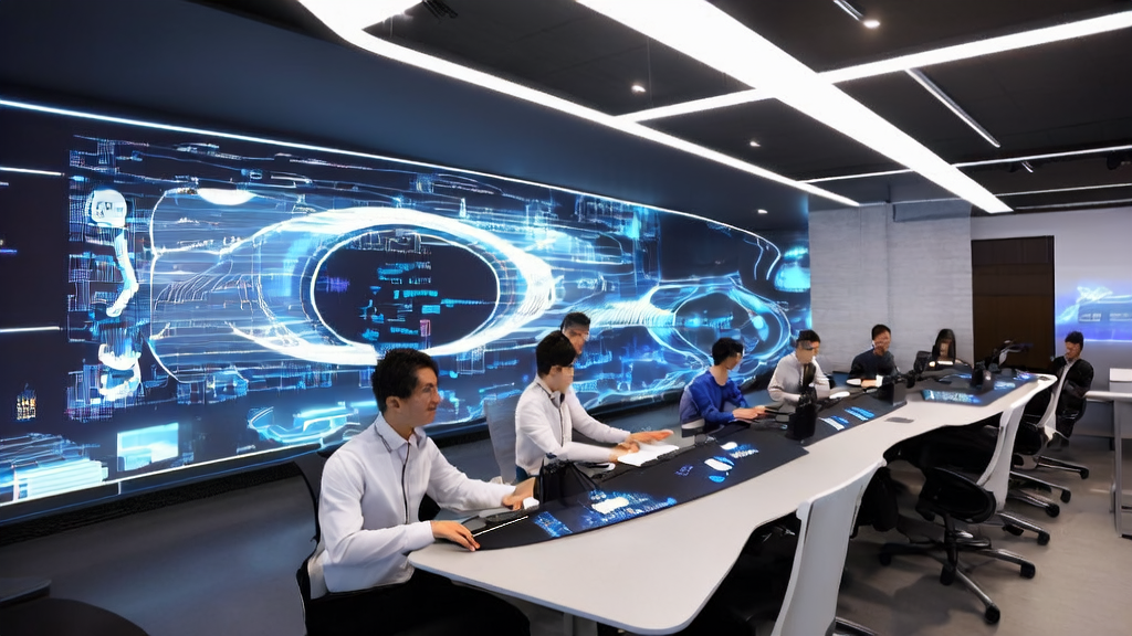 现代化办公室中使用AI助手进行客户数据分析