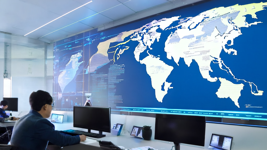Employees in a modern office using an AI big data intelligent customer acquisition system and Agentic AI Download Agent for efficient work