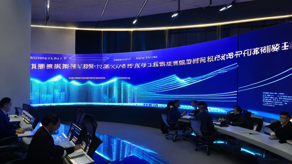 现代化办公室内技术人员正在使用百度文心5.0进行AI驱动的客户获取分析