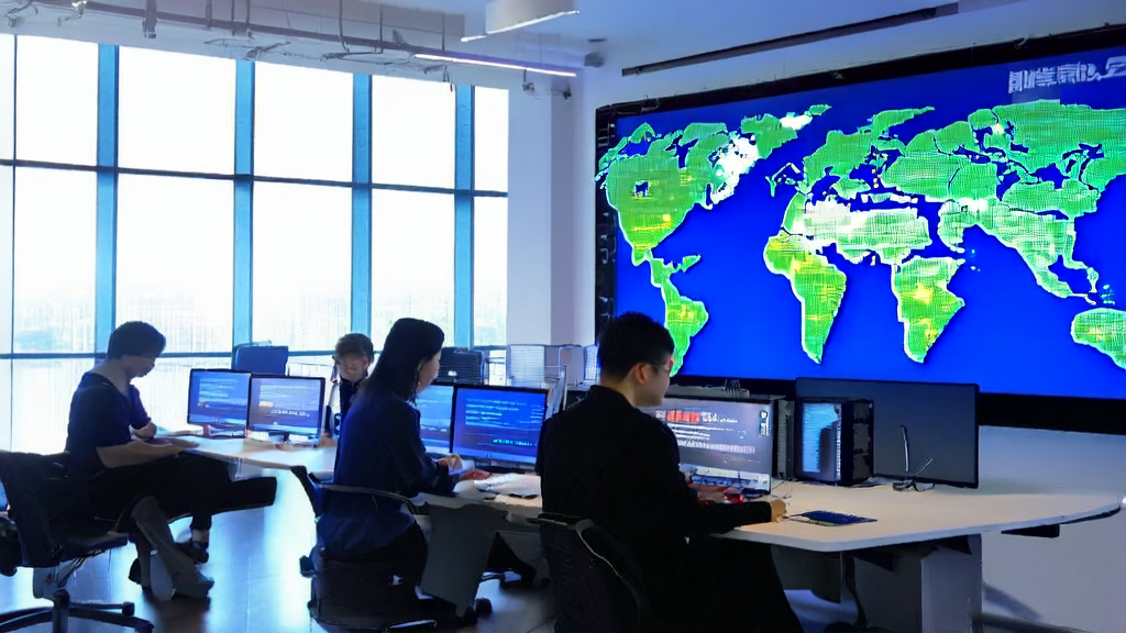 Modern office where export business personnel use B2B AI tools for Quora customer acquisition