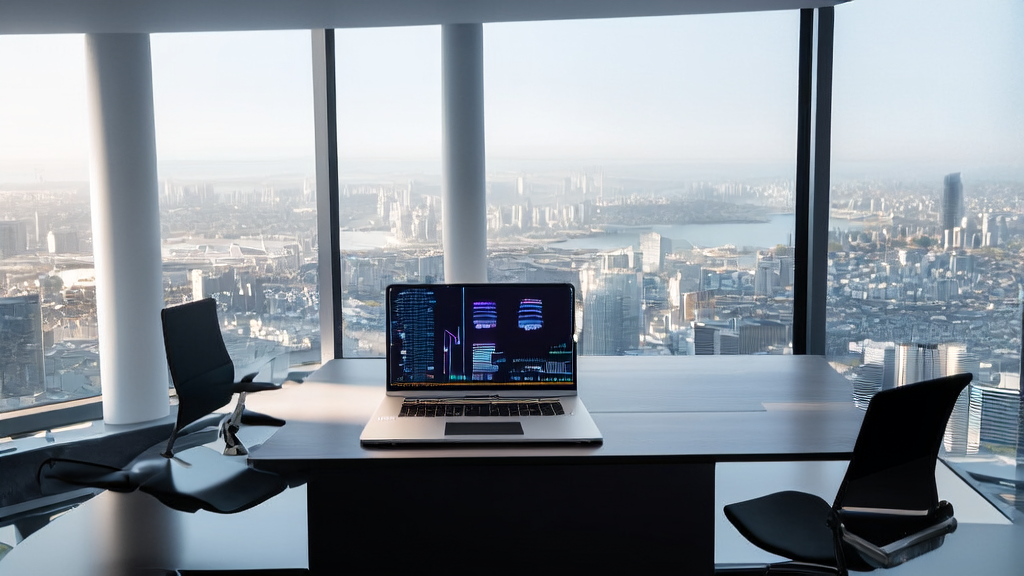 Modern office featuring an E Ink touchpad and AI acquisition system