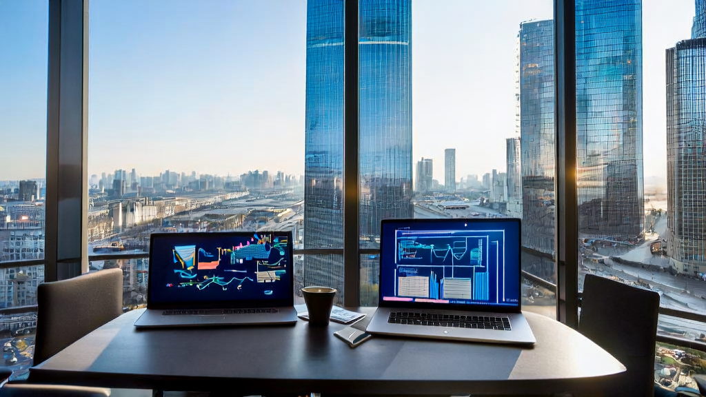 Scene of a modern SaaS company team using AI outbound lead generation system and Google's AI Mode experiment