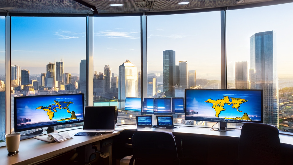 Modern SME office showcasing global AI collaboration enabled by Microsoft's MCP protocol