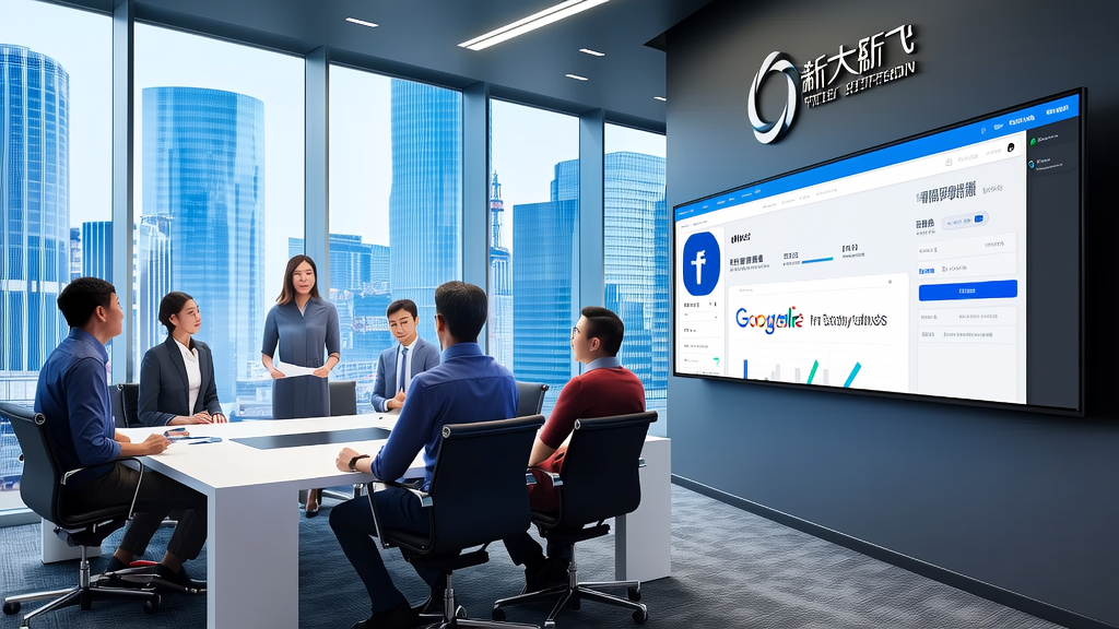 A modern tech company utilizing AI for customer acquisition, analyzing and collecting customer data via Google Maps, showcasing the application scenario of iFLYTEK's new platform.