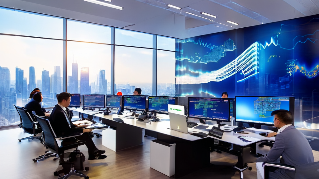 Tech company office where employees are discussing AI-driven customer acquisition solutions