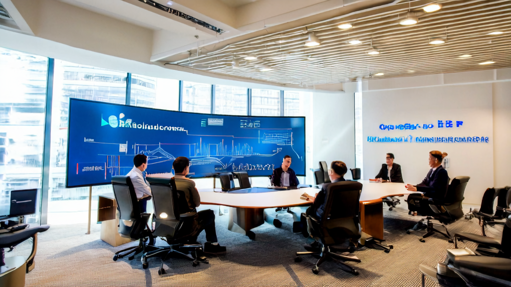 Nation Group 办公室内的场景，展示公司如何通过AI技术进行客户获取，并与LinkedIn紧密合作。