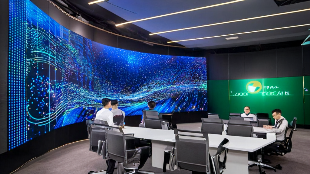 NVIDIA Orchestrator model processing global customer data, with an engineer interacting via touchscreen, showcasing AI applications in cross-border e-commerce