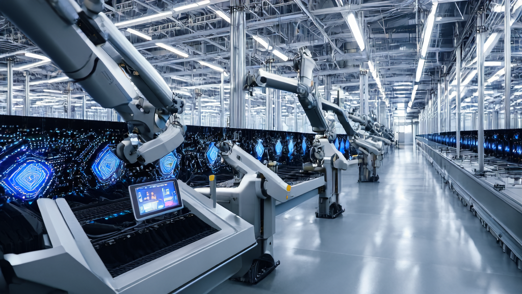 英伟达与三星合作的人工智能工厂，展示AI技术在制造业中的应用及其对跨境电商低成本高转化的支持