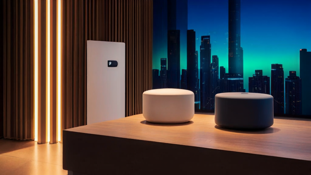 In a smart home showcase, the Tmall Genie Q Sugar speaker works seamlessly with various smart devices to enhance daily convenience.