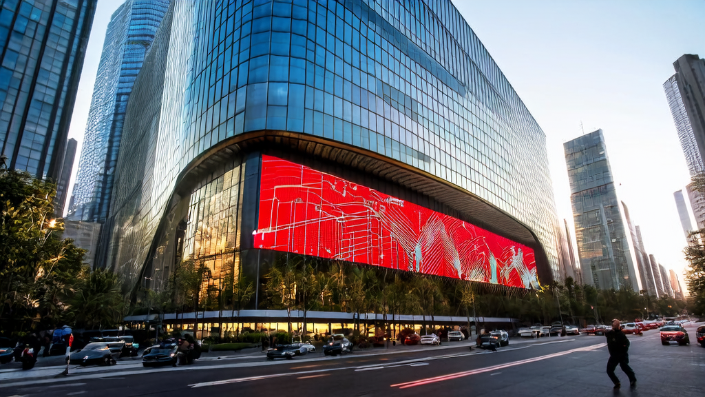 SoftBank headquarters displaying stock plunge news, data scientists discussing AI-optimized ad targeting