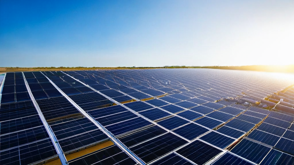 Solar farm under the sun, with an engineer using AI customer acquisition system and video production equipment