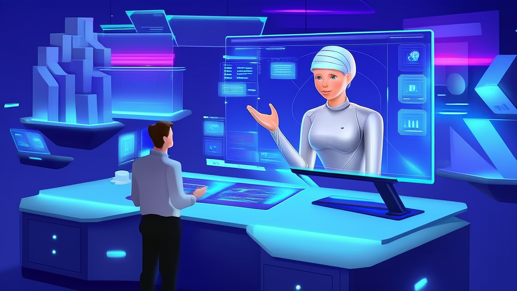 腾讯混元3D AI客服系统展示，虚拟人物与客户进行逼真互动