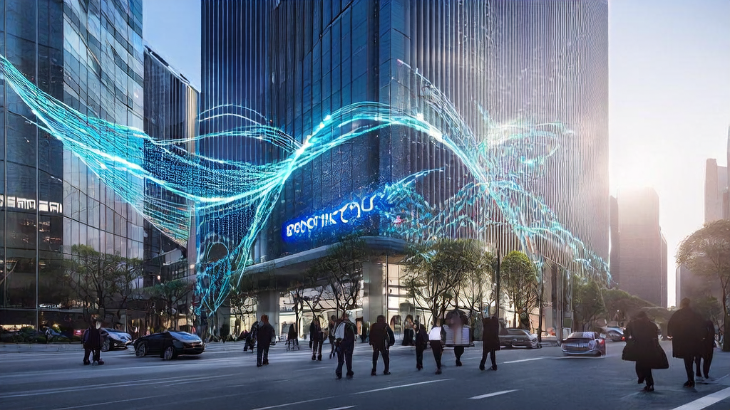 Tencent Hybrid 2.0 initiates a new chapter in AI advertising optimization, showcasing intelligent ad targeting in a modern cityscape