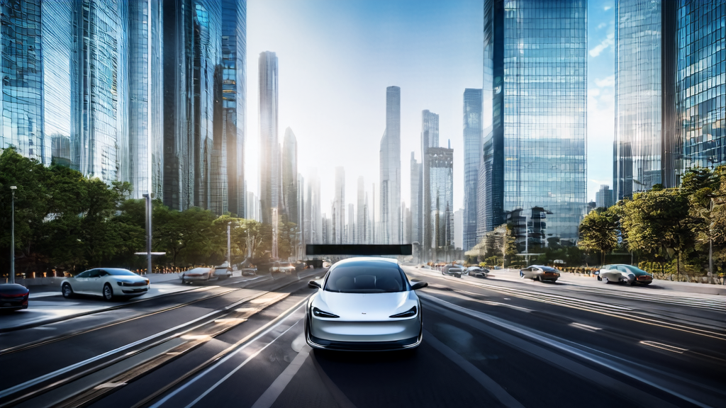 Tesla Robotaxi operation in Shanghai, showcasing how AI client prediction models optimize route planning and user scheduling