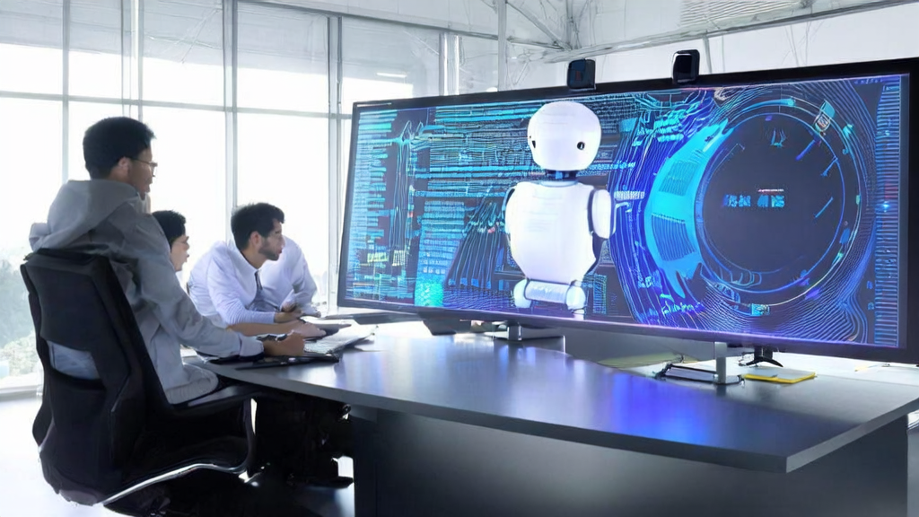 展示智谱AI的企业级超级助手Agent CoCo在现代办公室中的应用场景，突显智能营销自动化的未来趋势。