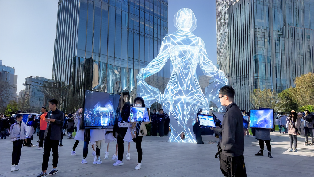 VisualGPT, a large-scale visual model, is showcased at the Qingdao technology park, enabling real-time interaction to help cross-border e-commerce achieve efficient customer acquisition and precise customer profiling.