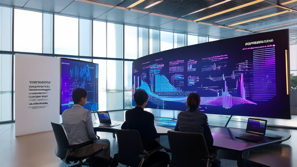 Office team discussing efficient acquisition strategies using Volcano Engine's AI domain recommendation service