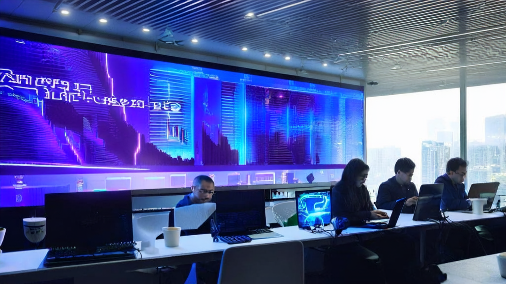 A scene showcasing the real-time operation of Volcano Engine's AI email marketing system, highlighting the work environment of the latest enterprise AI platform HiAgent 2.0.