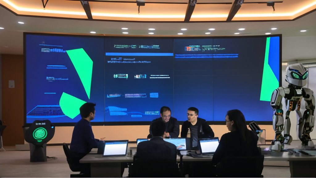 Volcano Engine's PromptPilot platform showcased in a modern office setting