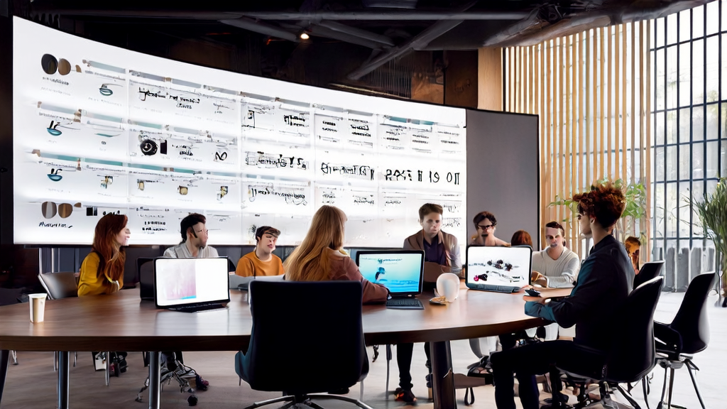Team discussing AI-driven high-conversion email strategies and the WordPress Telex tool in an office setting