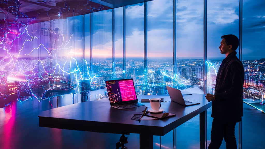 年轻的CEO正在使用AI客户预测模型分析跨境电商邮件营销数据