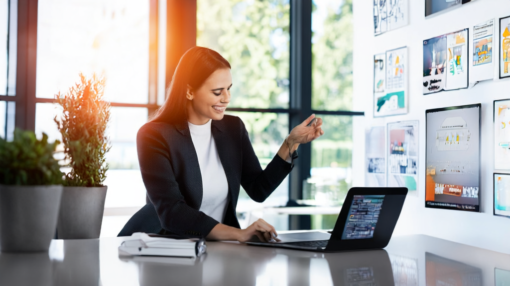 Young entrepreneur using ICEdit to edit LinkedIn user photos for optimized customer acquisition strategies