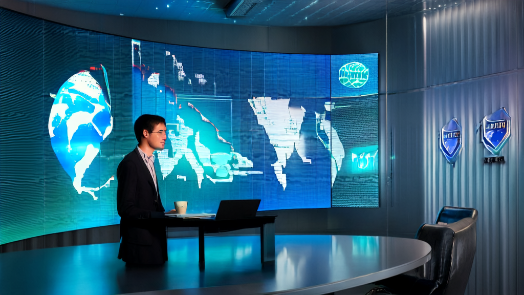 年轻物理学家在充满科技感的办公室中转型投身AI领域